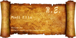 Madl Ella névjegykártya